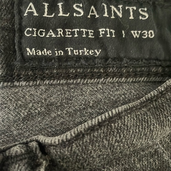 All Saints Gray Skinny Jeans with Distressed Finish - Picture 6 of 15